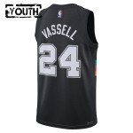 Maillot NBA San Antonio Spurs Devin Vassell Nike 2025-26 City Edition Noir Swingman - Enfant